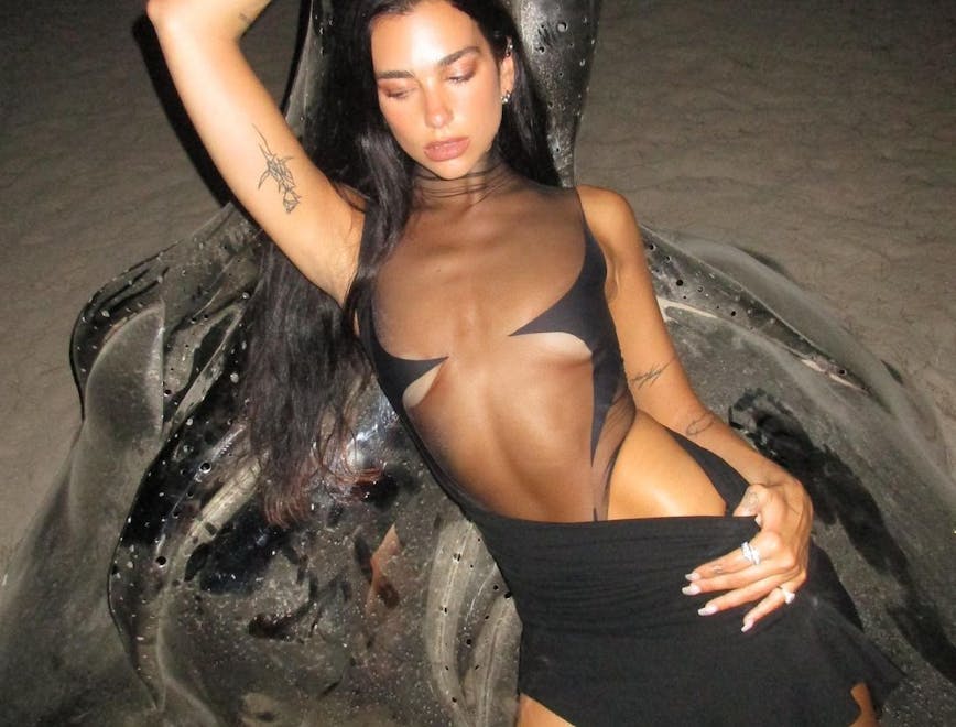 clothing swimwear face person portrait black hair bikini adult female woman